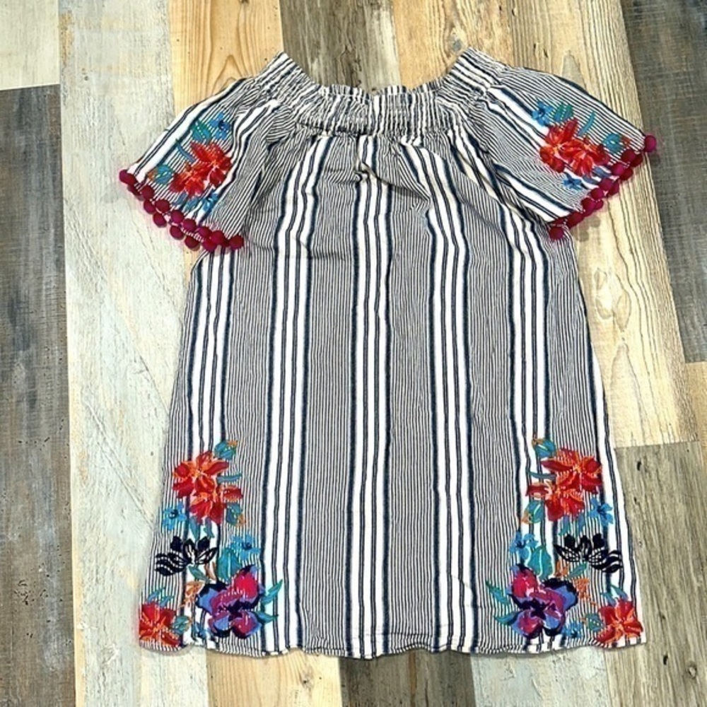 THML embroidered fringe dress